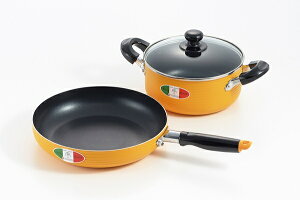 AiEbV IHΉA~灕tCpZbg 20cm26cm AR-196R(0001023) compatible aluminum double handed pot and frying pan set