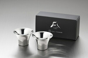 �x�m�R�����ۂ� �X�e�� 2P FM-101(0386100) Mt Fuji sake cup stainless steel