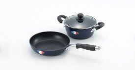 ジャンヌ・エコール 両手鍋＆フライパンセット 20cm＆24cm JE-116R(0001033) Two handed pot and frying pan set