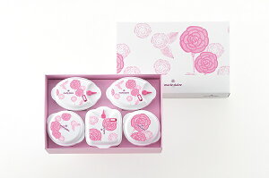 �}���E�N���[�� ���[�Y�u���[�~���O �d�q�����W�e�� 5pc�Z�b�g MC-669(0002592) rose blooming microwave container