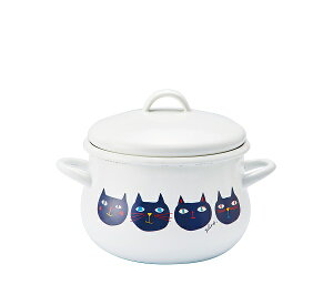 Plune. z[[ ~~RR 16cm PCR-802(0773140) Enamel two handed pot