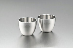 18-8XeXd\炮ۂ wACdグ yA SKR-005P Stainless steel double structure Sakura sake cup