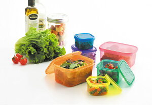 �r�^�v�� �d�q�����W�Ή� �ۑ��e�� 6pc�Z�b�g VP-102(1001795) Microwave safe storage container
