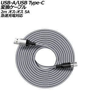 USB-A/USB Type-C ϊP[u O[ 2m iC҂݃^Cv IX-IX 5A }[dΉ AP-UJ1016-GY-2M conversion cable