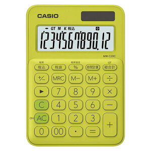 CASIO(JVI) Jt~jWXgd CO[ MW-C20C-YG-N(35950) colorful mini calculator