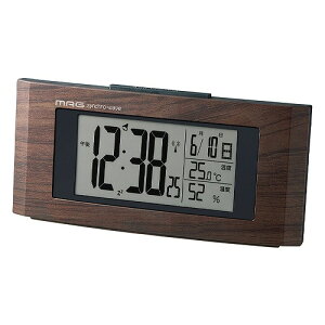 mA MAGdgv EbhC T-743(49497) radio clock wood line