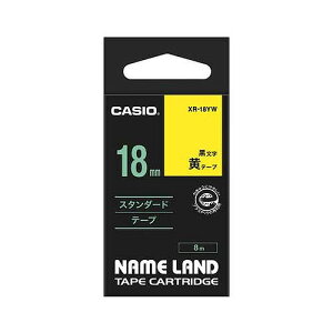 CASIO(JVI) l[he[v / 18mm XR-18YW(12817) nameland tape