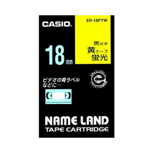 CASIO(JVI) l[he[v u/ 18mm XR-18FYW(12862) nameland tape