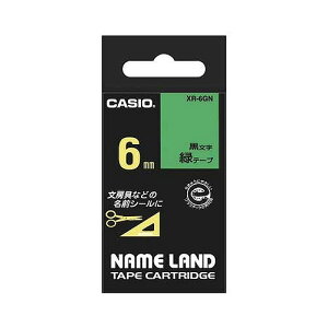 CASIO(JVI) l[he[v / 6mm XR-6GN(12857) nameland tape