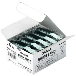 CASIO(JVI) l[hGRe[v / 12mm F1(5) XR-12WE-5P-E(21504) nameland eco tape
