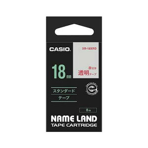 CASIO(�J�V�I) �l�[�������h�e�[�v ����/�ԕ��� 18mm XR-18XRD(37201) nameland tape