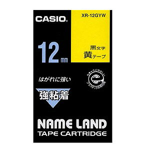 CASIO(JVI) l[he[v / 12mm S^Cv XR-12GYW(38721) nameland tape