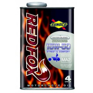 XmR(SUNOCO) REDFOX STREETCOMFORT I[goCpGWIC 15W-50 1L MA2 SYNTHETIC Motorcycle Engine Oil