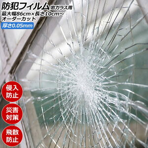 hƃtB KXp NA PET 0.05mm ő啝86cm×10cm` I[_[Jbg ̖hƑ΍Uh~ AP-BF-SF02-900 Security film for window glass