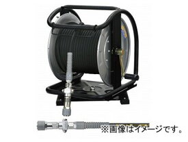 フジマック/FUJIMAC 高圧用C型ドラム (スーパースムージーホース付) ダスターソケット ステンレス 回転台 ブラック 30m GHDB-630TC-S JAN：4984546605249 High pressure drum with super smoothie hose