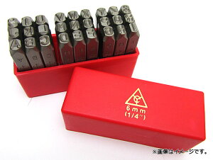 AP �X�^���v�|���` 27�{�Z�b�g (A-Z�{��) 1/4�C���` APYC601S-6.0mm(1/4�g) Set stamp punches