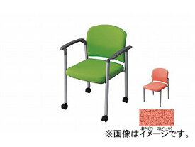 ナイキ/NAIKI 会議用チェアー 肘掛付 キャスター付 ローズピンク E249FC-RPI 590×535×775mm Conference chair