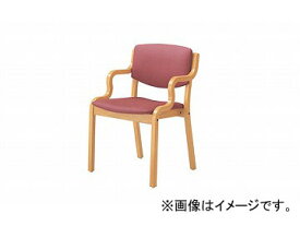 ナイキ/NAIKI 木製チェアー 高齢者福祉施設用 ローズピンク E205R-RPI 530×510×790mm Wooden chair