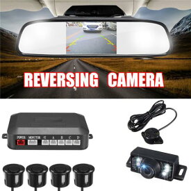 カー用品カメラ 3IN1 カー ビデオ リバース パーキング センサー アシスト 接続リアビューカメラCAN ディスプレイ 距離上4.3インチ カー ミラーモニター AL-AA-1642 AL Car supplies camera