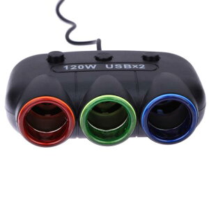 VK[\PbgANZT DC12-24V 120bg3WAY I[g \Pbg J[ VK[C^[Xvb^fAUSBdA_v^[d XCb` iPhone Samsung MP3 AL-AA-1766 AL Cigar socket accessories