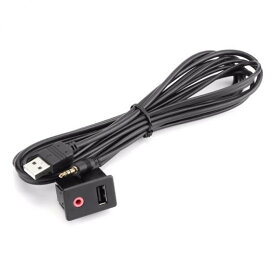 車用ケーブル USB ＆ 3.5 mm AUX オーディオ ダッシュボード フラッシュマウントダッシュ延長 ケーブル 取付ブラケット アダプタ フォルクスワーゲン トヨタ AL-AA-6943 AL Car cable