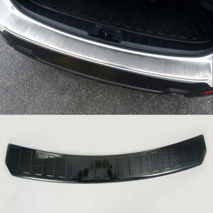 スバル フォレスター SK 2019 ステンレススチールアウター リア バンパー プロテクターガードプレート トリム 選べる2カラー ブラック,シルバー AL-BB-0571 AL Car plating parts