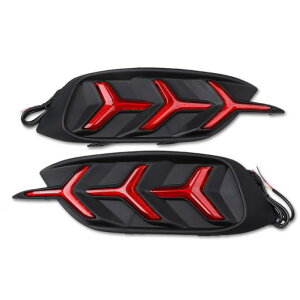 z_ CIVIC 10th 2016 2017 2018 LED DRL J[fCCgs CgCg z[ Rear bumper red AL-BB-1409 AL Car plating parts