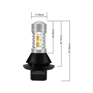 LED DRL w T20 + 1156 I[gtgTCh^[ VOi fC^C jOCg ou DJ Iׂ2 Red to yellow Lamp baseET20 base AL-BB-1322 AL Car plating parts