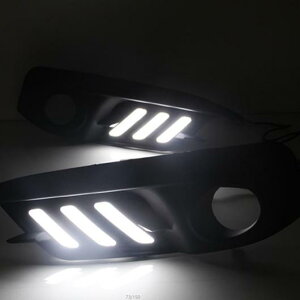 _ z_ VrbN 10th 2016 2017 LED DRL fC^C jOCg T[gtHOvz[Jo[^[jO VOi CG[ White Yellow Blue AL-BB-1336 AL Car plating parts
