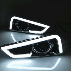 カー点滅 ホンダ シティ 2015 2016 DRL ドライビング デイタイム ターン シグナル フォグランプリレーデイライト スタイリング White and Yellow AL-BB-1340 AL Car plating parts