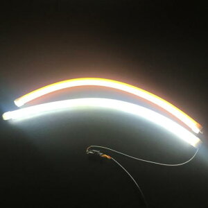 2�s�[�X 30cm�z���C�g�A���o�[ �f�C�^�C�� �����j���O���C�g LED DRL �X�g���b�v �G���W�F���A�C �z���_ �A�R�[�h�N���X �V�e�B �^�[�� �V�O�i�� �����v 6000K 30cm white and amber AL-BB-1397 AL Car plating p