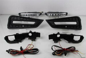 2 fCCg LED fC^CjOCg 12V DRL z_ VeB 2015 2016 2017 CG[ J[J[ VOi  ^[ White Yellow Blue AL-BB-1590 AL Car plating parts