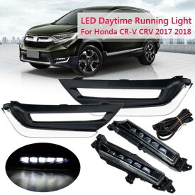 バンパー LED DRL CR-V CRV 2017 2018 デイタイムランニングライト 駆動 ヘッドライトホワイト スタイリング AL-BB-1607 AL Car plating parts