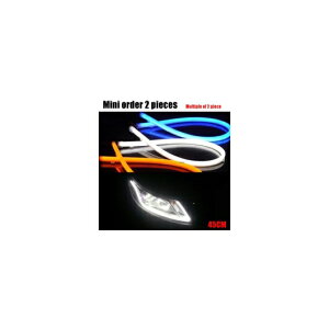 1�s�[�X 45cm ���j�o�[�T�� �t���L�V�u�� DRL �f���A���J���[ LED �������s�p���C�g �^�[�� �V�O�i�� ���C�gAJ �I�ׂ�5�o���G�[�V���� Red turn yellow�`Green yellow AL-BB-1291 AL Car plating parts