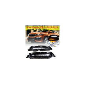 2h 12V LED DRL CG[ ^[ VOi X^C z_ HRV HR-V 2015 2016 2017 2018 AL-BB-1514 AL Car plating parts