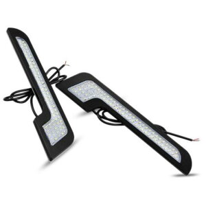 2 hfC^CjO Cg LED DRL DIY O Px 12V CE zCg L Shape black shell AL-BB-1670 AL Car light