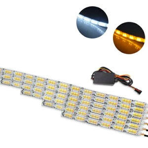 �f�C�^�C�������j���O ���C�g �t���L�V�u�� DRL �z���C�g �A���o�[�X�C�b�`�o�b�N LED �X�g���b�v�w�b�h �V�[�P���V�����t���[�^�[�� �V�O�i�� �h�� Double Flash Mode 12 LED AL-BB-1723 AL Car light