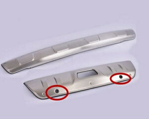 日産 エクストレイル T32 2014-2016 メタルフロント + リア バンパー ボトム ガード キー ホール 選べる2タイプ タイプA・タイプB AL-BB-1820 AL Car plating parts