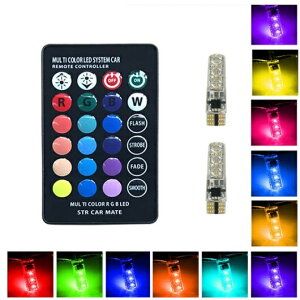 2 T10 5W LED Cg ou RGB 194 168 501 Xg{ LED vǏ u[ O[  12V Iׂ2oG[V T10ET10 RGB AL-BB-6499 AL Car parts