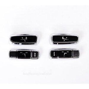 ランドローバーディスカバリースポーツ レンジローバースポーツ イヴォーク ヴォーグ2016 2017 シート 調整ボタン カバー トリム パーツ 4pcs AL-CC-7274 AL Car plating parts