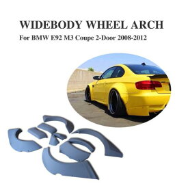 車用外装パーツ 10個セット ワイドボディー ホイール アーチ カバー フェンダー フレア トリム 適用: BMW 3 シリーズ E92 M3 2008-2012 PU 未塗装 グレー AL-DD-7768 AL Exterior parts for cars
