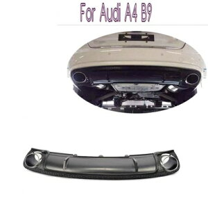 車用外装パーツ PP+ステンレス スチール リア バンパー リップ ディフューザー エキゾースト テール チップ 適用: アウディ A4 B9 2014-2016 AL-DD-7911 AL Exterior parts for cars