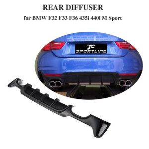 車用外装パーツ ディフューザー エキゾースト チップ 適用: BMW F32 F33 4 シリーズ Mスポーツ 2014-2017 435i 420i カブリオレ 4本出し リア バンパー リップ AL-DD-8495 AL Exterior parts for cars