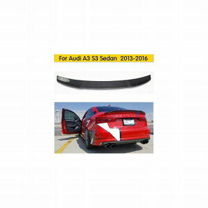 車用外装パーツ リアル カーボンファイバー リア スポイラー 適用: アウディ A3 8V S3 セダン 4 ドア 2013-2019 リア トランク ブート リップ ウイング AL-DD-7938 AL Exterior parts for cars