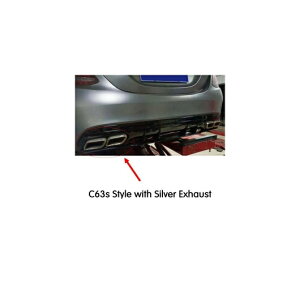 �ԗp�O���p�[�c 4�{�o�� PP ���A �f�B�t���[�U�[ �G�L�]�[�X�g �`�b�v �K�p: �x���c W205 C180 C200 C300 C43 AMG �p�b�P�[�W 2014-2018 �u���b�N�E�_�[�N�O���[ AL-DD-8623 AL Exterior parts for cars