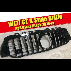 車用外装パーツ W177 Aクラス A63 GTS グリッド グリル ABS 光沢ブラック スポーツ カメラホール A160 A180 A200 A250 フロント グリル 2019以降 タイプ001 AL-EE-0309 AL Exterior parts for cars