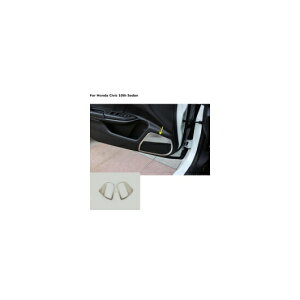 ドア ステンレス スチール インサイド オーディオ スピーカー サウンド カバー リング サークル トリム パーツ 2ピース 適用: ホンダ シビック 10世代 セダン 2016 2017 2018 AL-EE-7645 AL Interior parts f