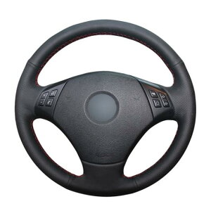 �X�e�A�����O�z�C�[���J�o�[ �҂ݏグ�^�C�v �u���b�N PU���U�[ ���b�v �K�p: BMW E90 320 318I 320I 325I 330I 320D X1 328XI 2007 �u���b�N ���`�O���[ �� AL-FF-0510 AL Interior parts for cars