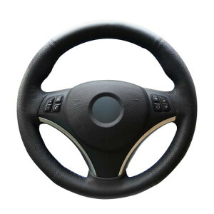 �X�e�A�����O�z�C�[���J�o�[ �҂ݏグ�^�C�v �u���b�N �l�H���U�[ ���b�v �K�p: BMW E90 320I 325I 330I 335I E87 120I 130I 120D �u���b�N ���`�O���[ �� AL-FF-0626 AL Interior parts for cars