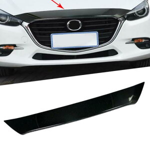 ABS カーボンファイバー フロント グリッド ヘッド エンジン フード メンバー モールディング カバー トリム 適用: マツダ 3 M3 アクセラ 2017 AL-FF-1610 AL Exterior parts for cars